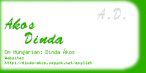 akos dinda business card
