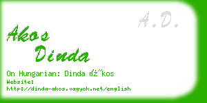 akos dinda business card